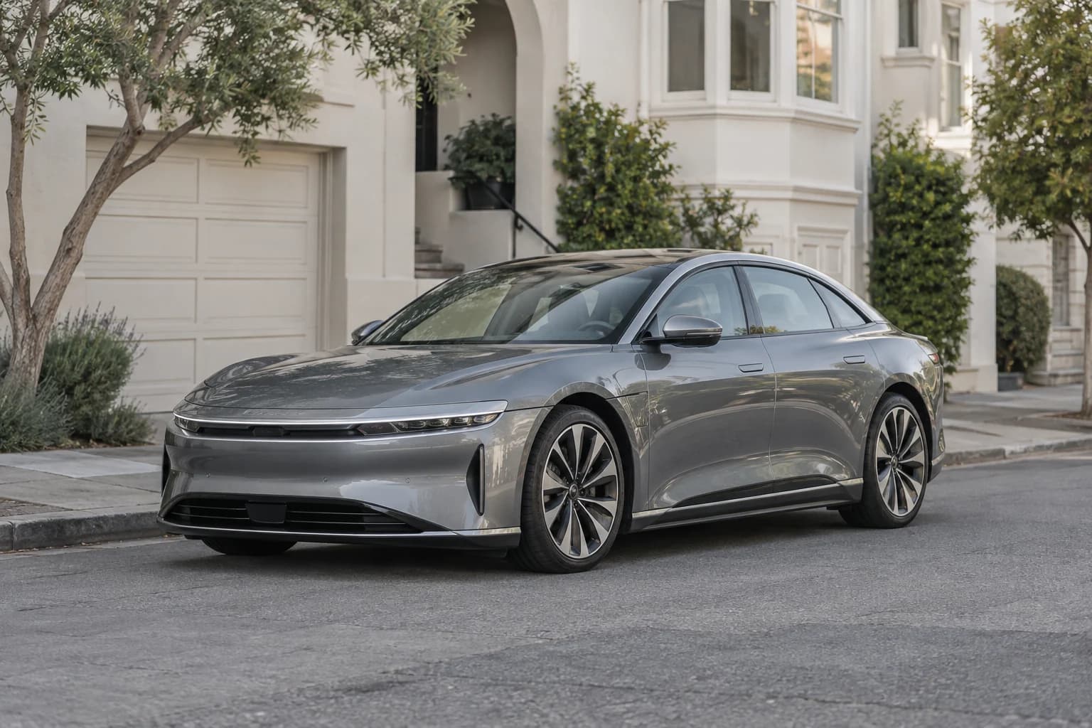 Silver premium sedan on a San Francisco street